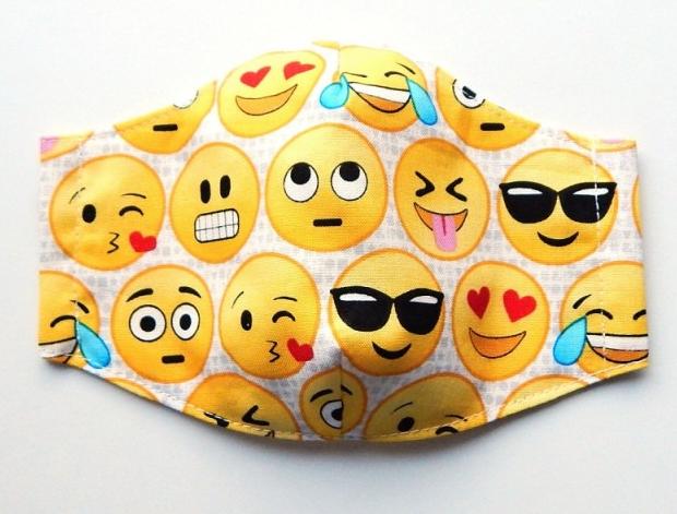 Rouška trojitá - dětská 44 smajlík smajlíci emoji 