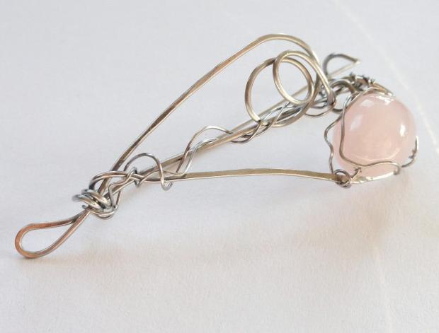 se starorůžovou říční perlou