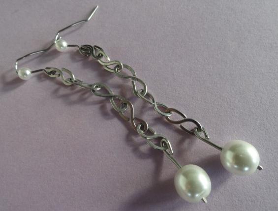 se starorůžovou říční perlou