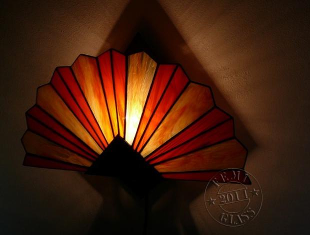 Lampa vějířová lampa tiffany vitráž vějíř 