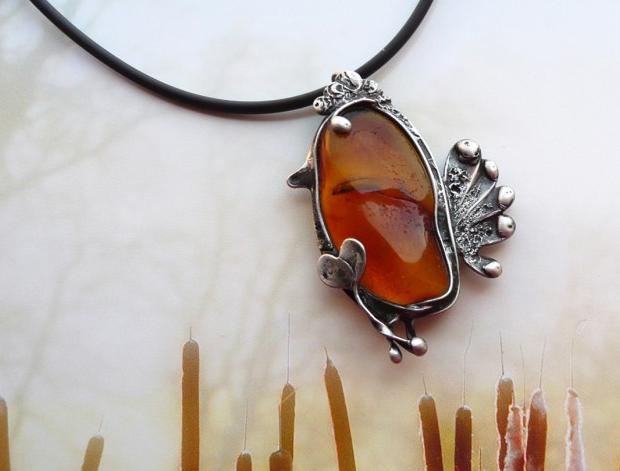 Přívěsek s mandalou DUŠE LESA /sklo