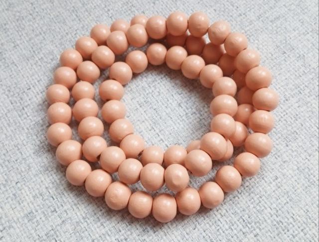 Světle broskvové korále - dřevěné dřevo dřevěné náhrdelník korálky kuličky jednoduché elegantní přírodní retro béžová lesní les starobylé broskvová korále pudrová minimalismus dřevěné korálky nude red dřevěné korále dřevěné kuličky pudrový náhrdelník béžový náhrdelník béžové korále světlé korále broskvové korále broskvový náhrdelník pudrové korále 