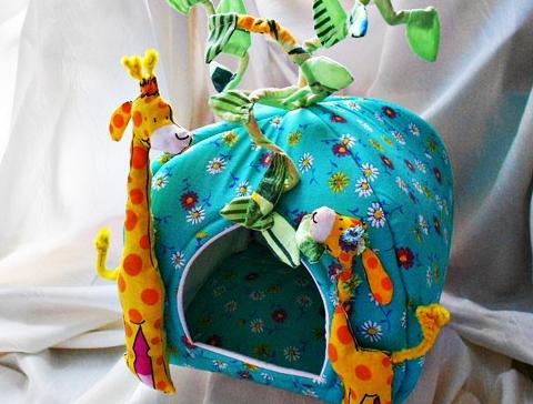 Dětská zástěrka -žirafí rodinka