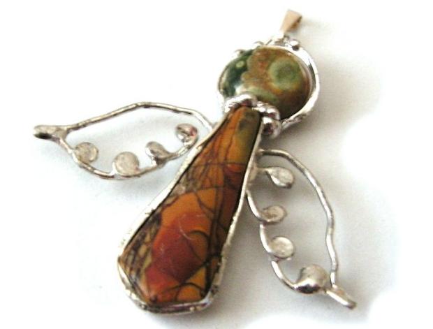 Bytost světla Rhyolit & Jaspis anděl minerály amulet talisma 