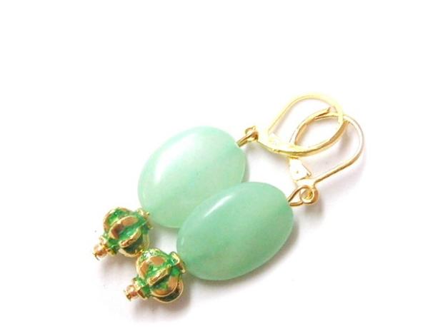 Náušnice Antik Green Hemimorfos náušnice antik gold hemimorfit 