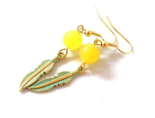 Náušnice Antik Green Žluťásci náušnice chalcedon antik gold 