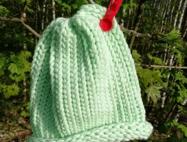 Pletená mega dlouhá čepice