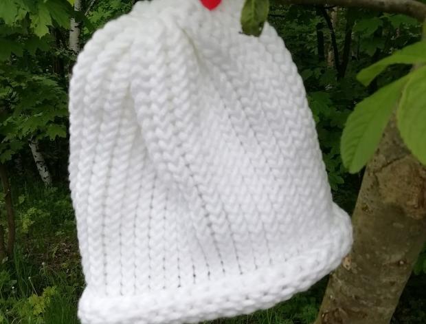 Pletená mega dlouhá čepice