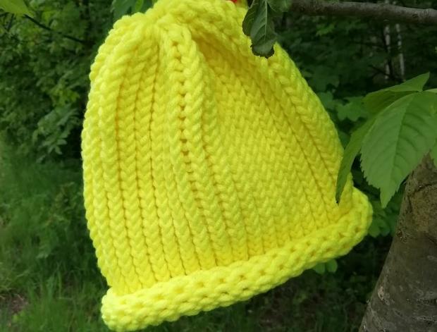 Pletená mega dlouhá čepice