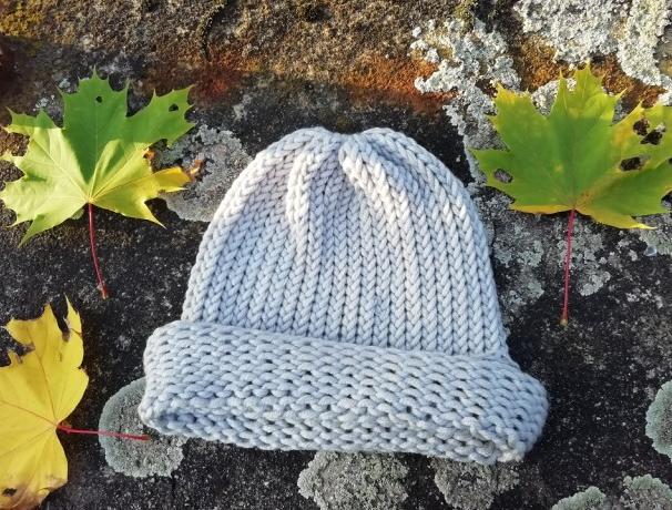 Pletená mega dlouhá čepice