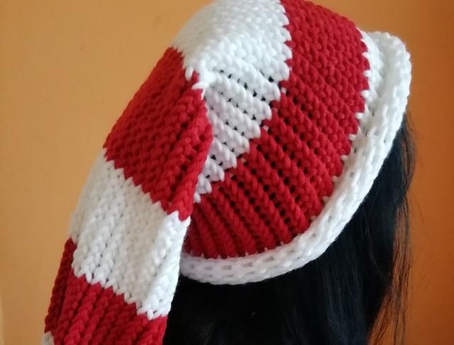 Pletená mega dlouhá čepice