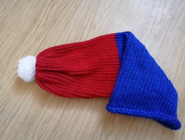 Pletená mega dlouhá čepice