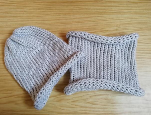 Pletená mega dlouhá čepice