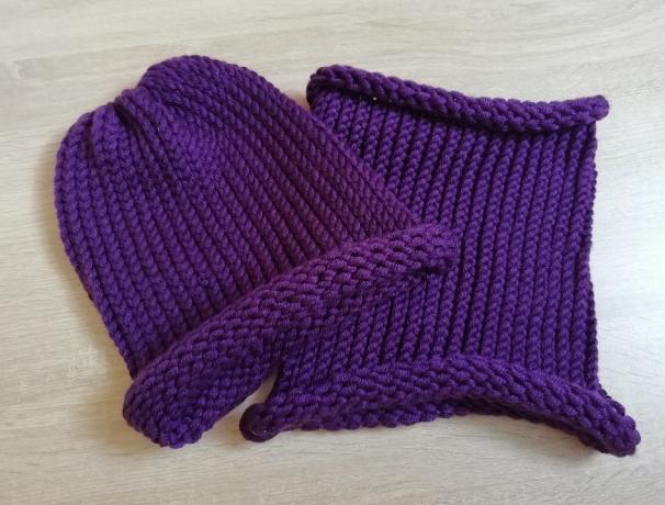 Pletená mega dlouhá čepice