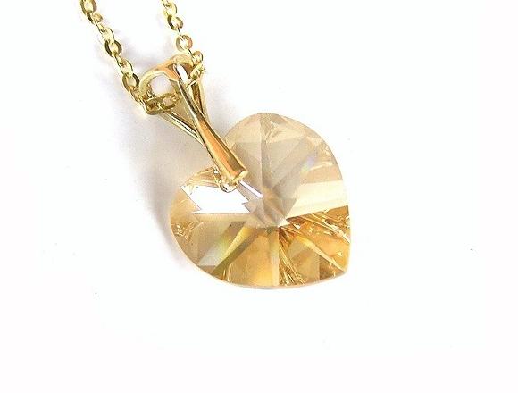 Béžové srdíčko Swarovski
