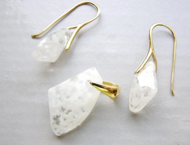 Bílá mozaika Swarovski - souprava