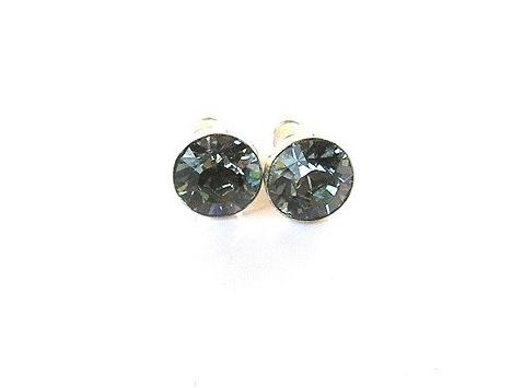 Swarovski montana náušnice modrá elegantní swarovski šedomodrá rhodium denim blue napichovaví 