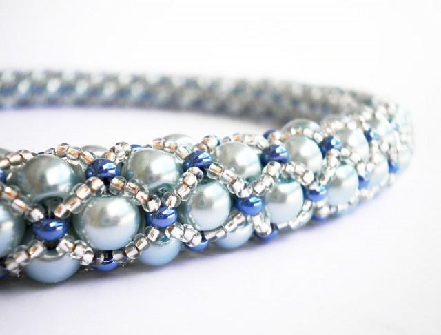 Sky Lady náhrdelník svatba nebe svatební obloha rocail nevěsta hand made poštovné zdarma 