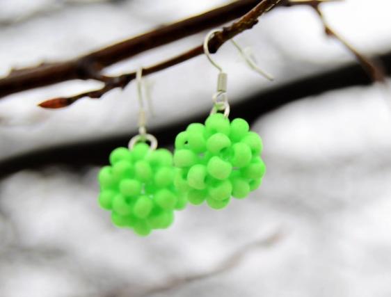 Pomerančové dortíky - náušnice