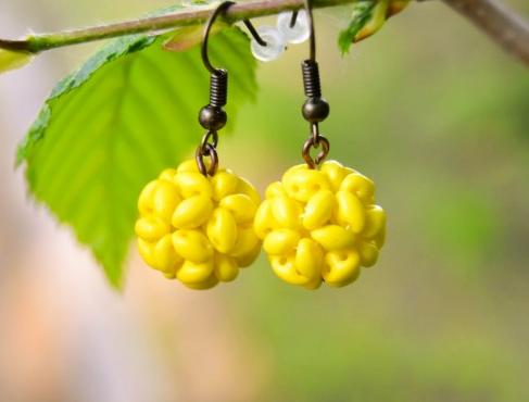 Pomerančové dortíky - náušnice