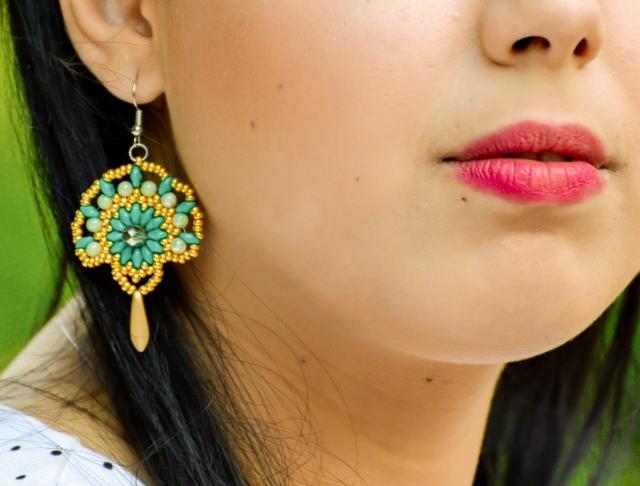 Pomerančové dortíky - náušnice