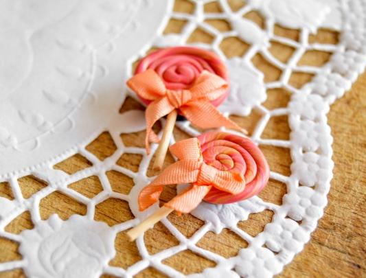 Pomerančové dortíky - náušnice