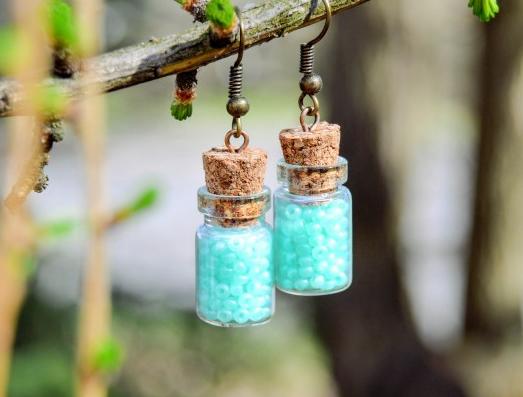 Pomerančové dortíky - náušnice