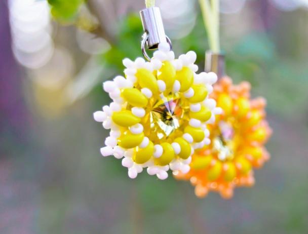 Pomerančové dortíky - náušnice