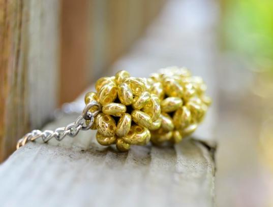 Pomerančové dortíky - náušnice