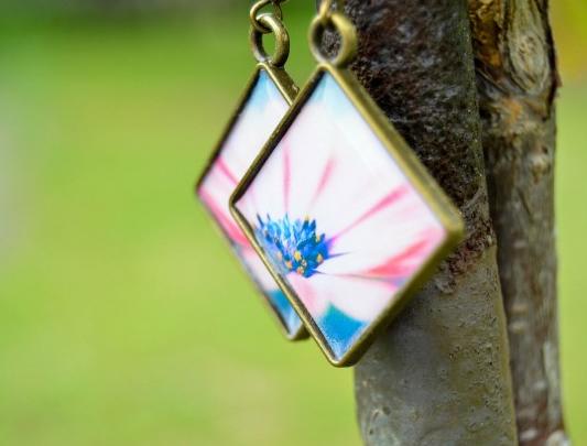 Pomerančové dortíky - náušnice