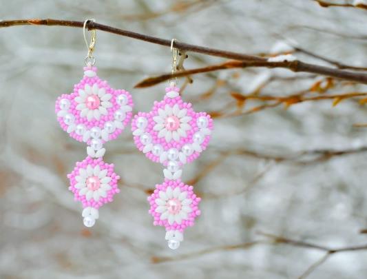 Pomerančové dortíky - náušnice