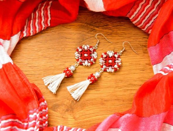 Pomerančové dortíky - náušnice