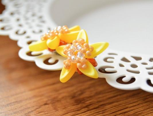 Pomerančové dortíky - náušnice