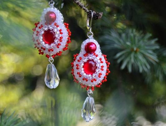 Pomerančové dortíky - náušnice