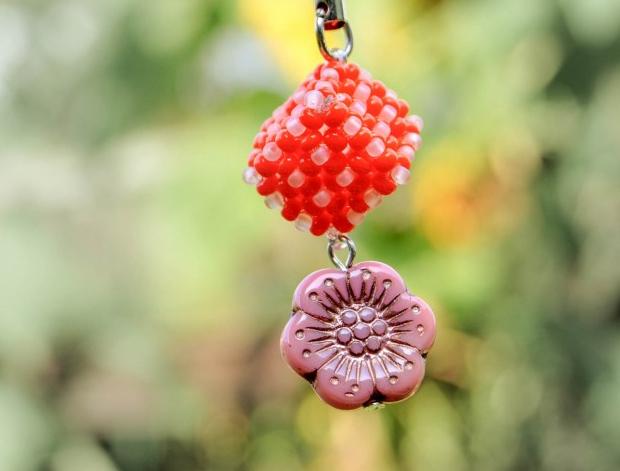 Pomerančové dortíky - náušnice