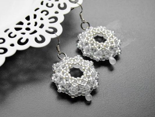 Pomerančové dortíky - náušnice