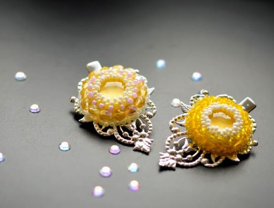 Pomerančové dortíky - náušnice