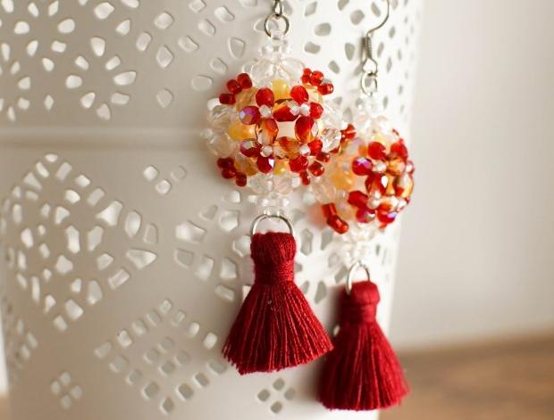 Pomerančové dortíky - náušnice