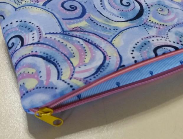 Taštička fialová taštička etue modrá kosmetická v 