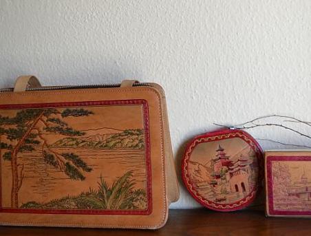 Souprava šperků s krajinkami-smalt