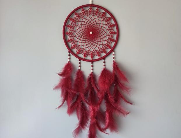 Lapač zlých snů 24 x 65 cm indián indiánský nad postel strážce boho dream lapač dreamcatcher lapač snů do ložnice 