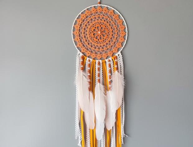 Lapač zlých snů 20 x 60 cm indián indiánský nad postel strážce boho dream lapač dreamcatcher lapač snů do ložnice 