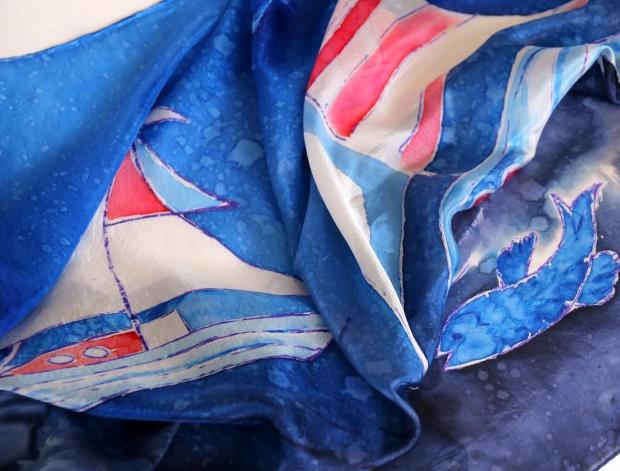 Malované lněné šaty Skrývám šelmu