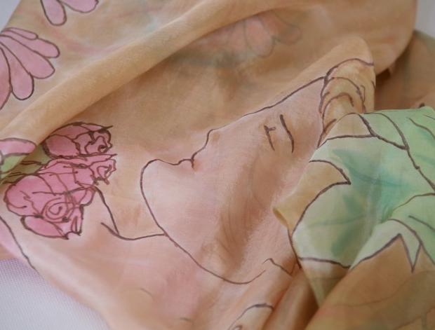 Malované lněné šaty Skrývám šelmu