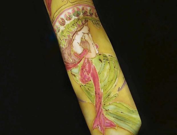 Malované lněné šaty Skrývám šelmu