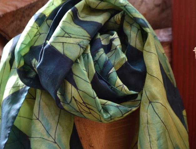 Malované lněné šaty Skrývám šelmu