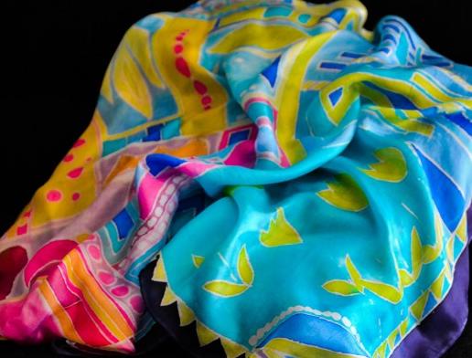 Malované lněné šaty Skrývám šelmu