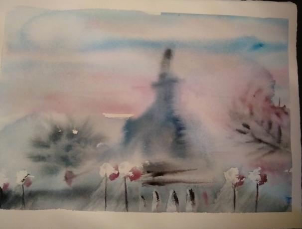 Malované lněné šaty Skrývám šelmu