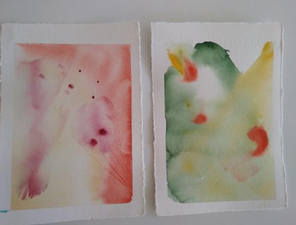 Malované lněné šaty Skrývám šelmu