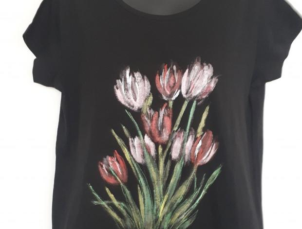 Malované lněné šaty Skrývám šelmu